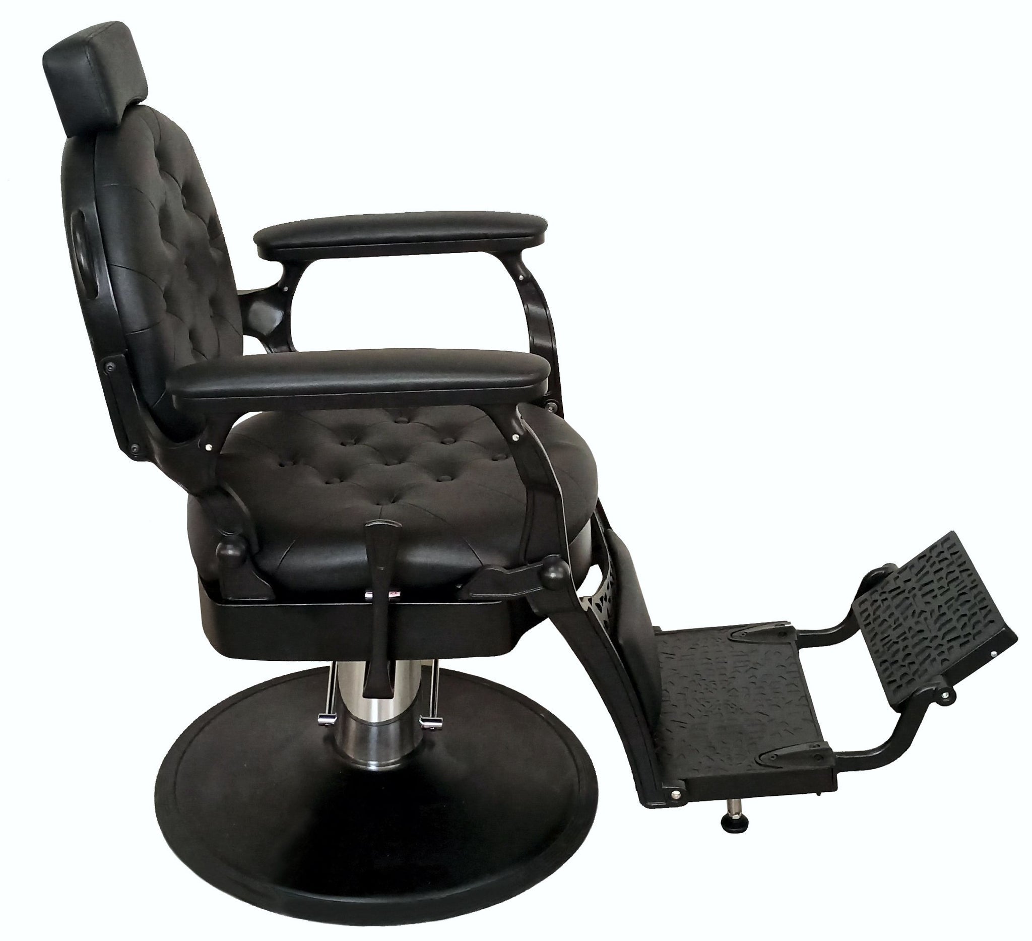 Silla barbero A-08 Negro Mate.