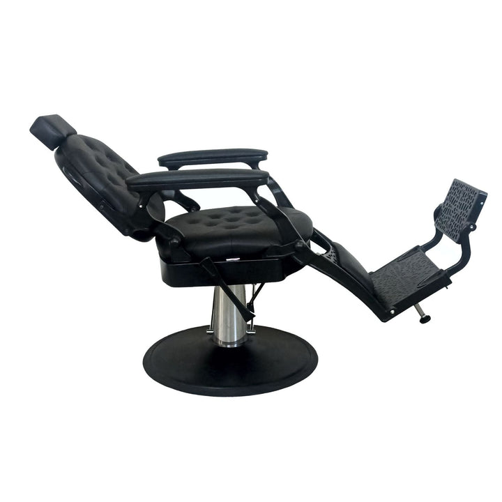 Silla barbero A-08 Negro Mate.